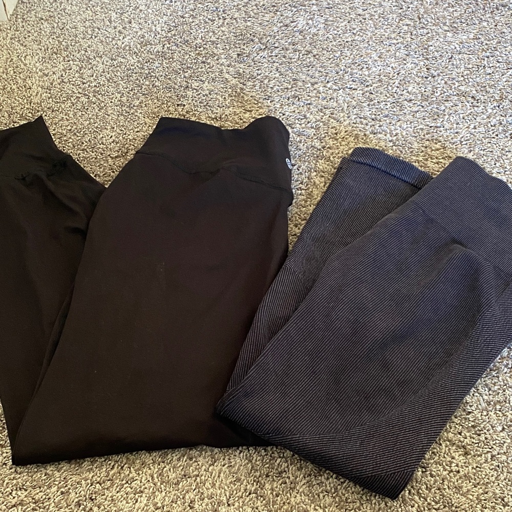 Athletica Black and Dark Gray Leggings